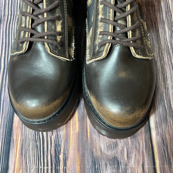 STEVE MADDEN Avenger Camo Combat Style Studded Boots Size 9 New - Picture 3 of 12